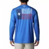 Men's Columbia PFG Terminal Tackle Fish Flag Long Sleeve Shirt