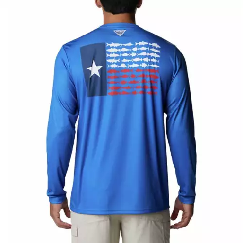 Men's Columbia PFG Terminal Tackle Fish Flag Long Sleeve Shirt 1 Men's Columbia PFG Terminal Tackle Fish Flag Long Sleeve Shirt