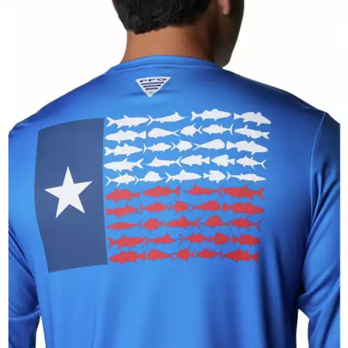 Men's Columbia PFG Terminal Tackle Fish Flag Long Sleeve Shirt 2 Men's Columbia PFG Terminal Tackle Fish Flag Long Sleeve Shirt - Image 2