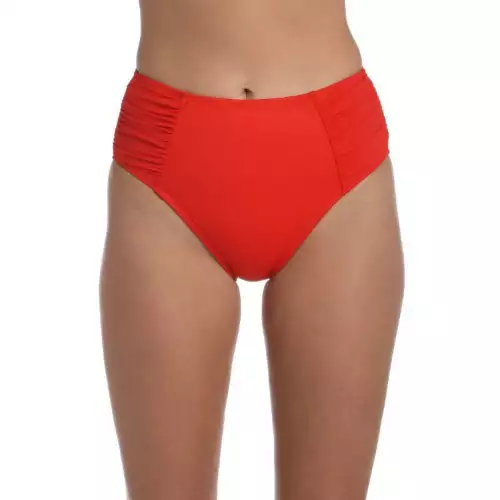 Women's La Blanca Hi-Waist Side Shirred Bikini Bottom Swimsuit 1 Women's La Blanca Hi-Waist Side Shirred Bikini Bottom Swimsuit