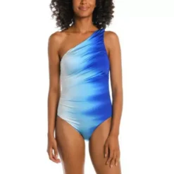 Women's La Blanca Shirred One Shoulder One-Piece Swimsuit