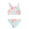 Girls' Roxy Holiday Flower Crop Top Bikini Set Swimsuit
