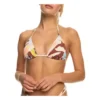Women's Roxy Floraldelic Tiki Printed Triangle Bikini Top Swimsuit