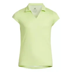 Girls' Adidas Heathered Aeroready Polo
