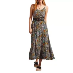 Women's Tribal Ditsy Floral Print Maxi Dress