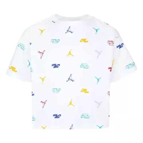 Girls' Jordan Jumpman Modern All-Over-Print T-Shirt 1 Girls' Jordan Jumpman Modern All-Over-Print T-Shirt