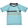 Toddler Boys' Nano Palm Stripe Short Sleeve Rashguard Swimsuit
