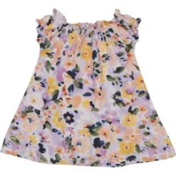 Baby Girls' Nano All Over Floral Ruffle Sleeve Dress