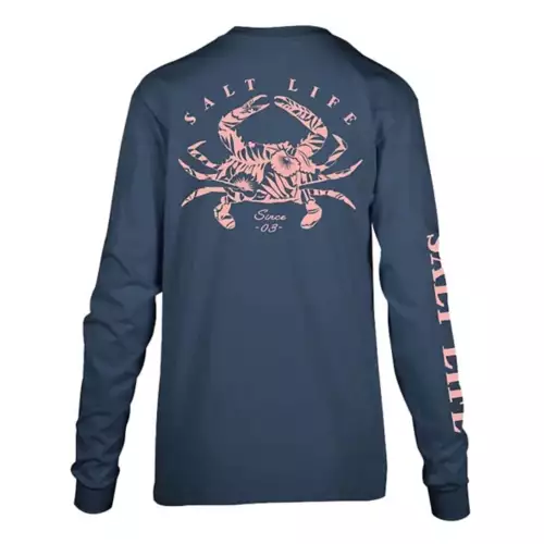Women's Salt Life Crab Tropics Long Sleeve T-Shirt 4 Women's Salt Life Crab Tropics Long Sleeve T-Shirt - Image 4